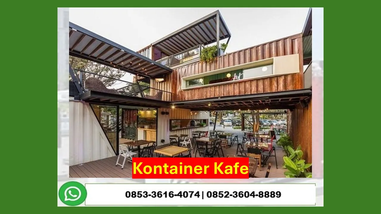 Kontraktor Jasa Pembuatan Mini Cafe Container Modern Tanggamus