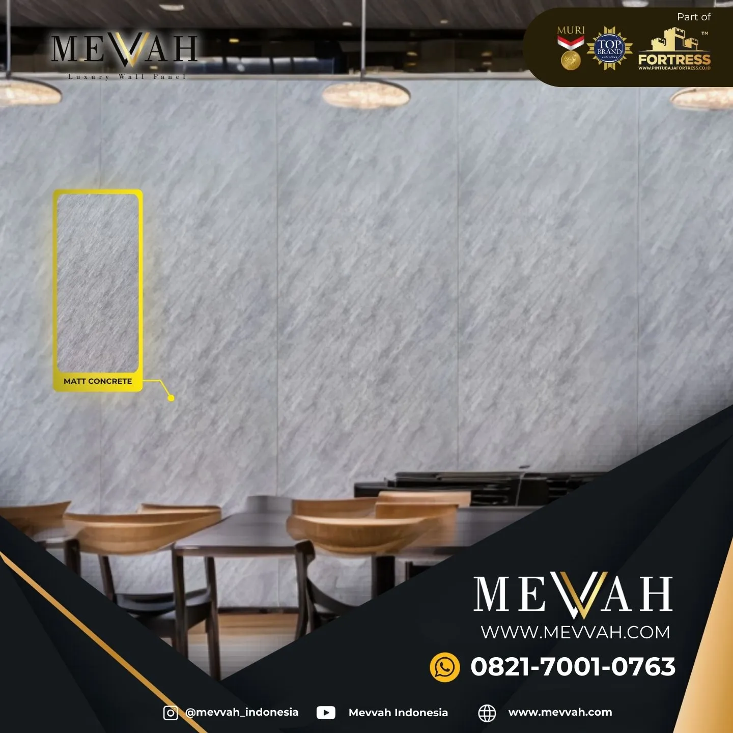 (MEVVAH) Wall Panel Pvc Dinding Marmer Abu Abu Di Pontianak