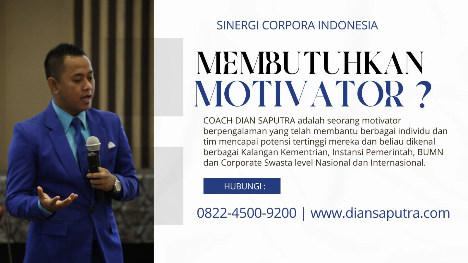 Trainer Service Excellence Palembang, Terpercaya & Solutif, Dian Saputra