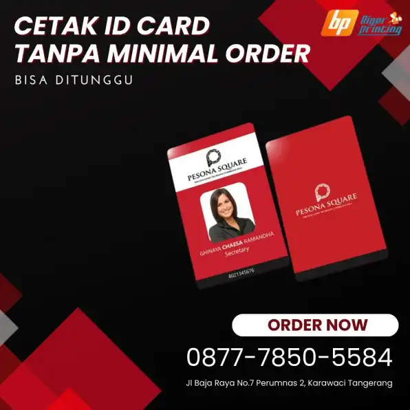 BISA DITUNGGU, Wa./Call 0877-7850-5584, Cetak Id Card Tanpa Minimal Order, di batu ceper tangerang