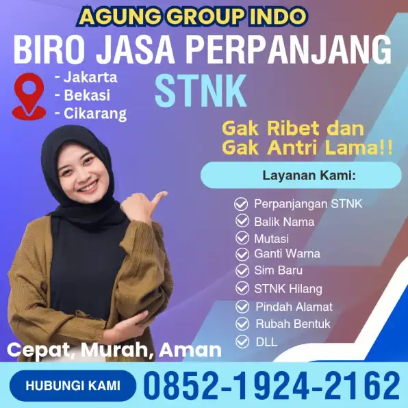 TERCEPAT, WA 0852-1924-2162, Jasa Stnk Motor Hilang Bekasi, Biro Jasa Ganti Plat Motor Jakarta