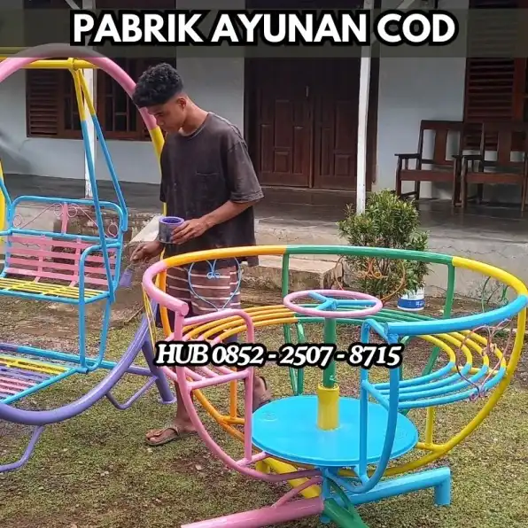 Hub 0852-2507-8715 PRODUKSI !! ayunan besi klasik Dan mainan playground outdoor Kec Mojosongo Boyolali Bayar COD Free Ongkir