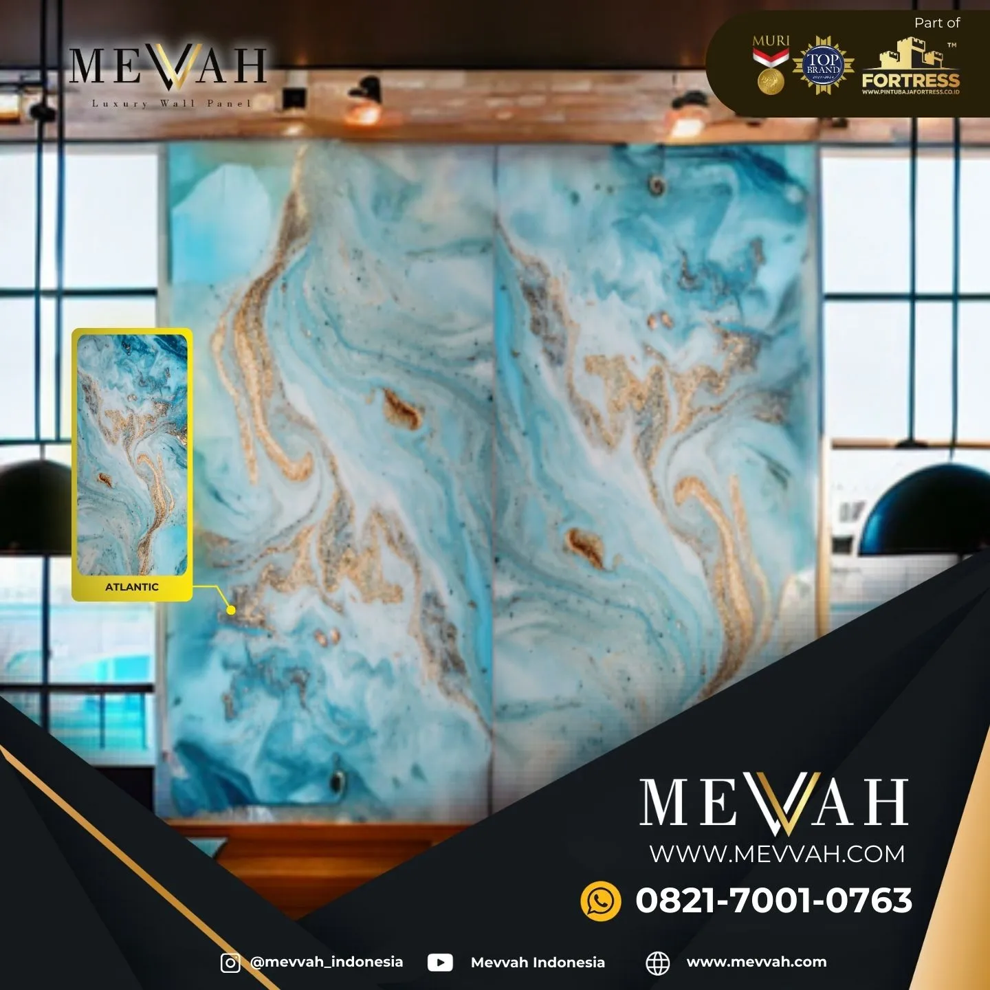 (MEVVAH) Jual Marmer Panel Pvc Biru Di Landak