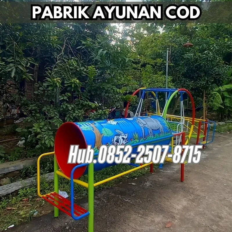 Hub 0852-2507-8715 PRODUKSI !! ayunan besi klasik Dan mainan playground outdoor Kec Margasari Tegal Bayar COD Free Ongkir