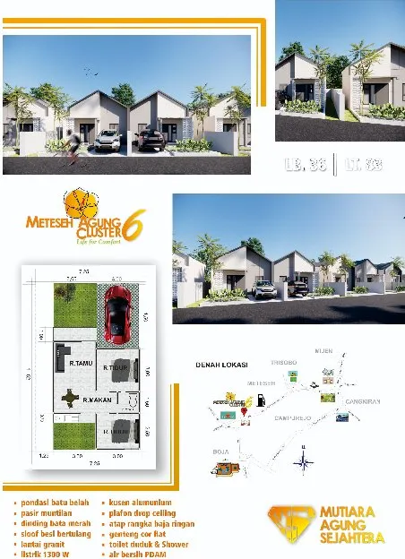 Rumah Cluster  di Meteseh Boja Model Scandinavian