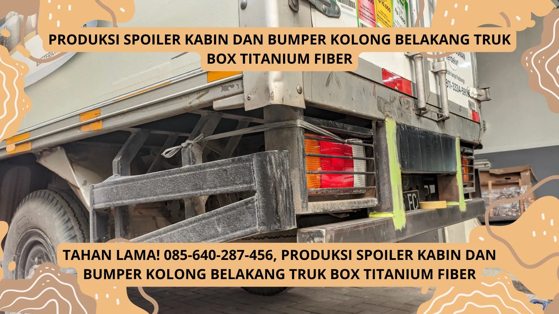 Tahan Lama! Produksi Spoiler Kabin dan Bumper Kolong Belakang Truk Box Titanium Fiber