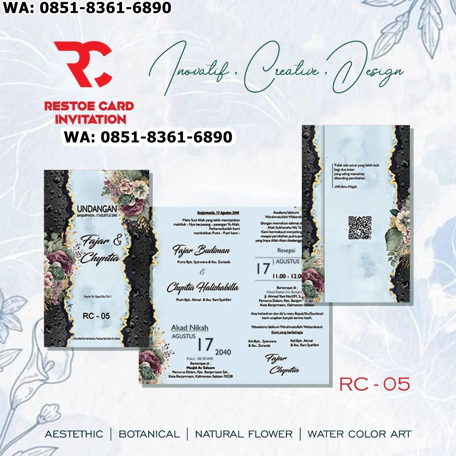 DISTRIBUTOR blangko undangan KOSONG, blangko undangan pernikahan kosong, blangko undangan erba terbaru Murung Raya