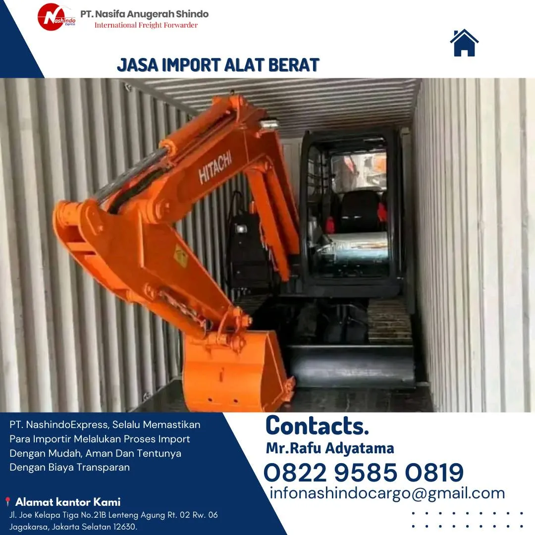 Jasa Import Excavator | Jasa Import Alat Berat Terpercaya