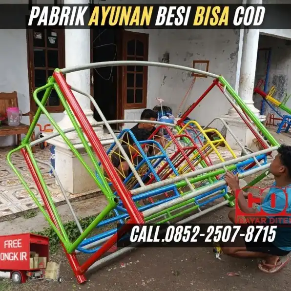 Hub 0852-2507-8715 DIJAMIN AMAN ! ayunan besi bulat besar Dan mainan playground Kec Cisurupan Garut  Bayar COD Free Ongkir