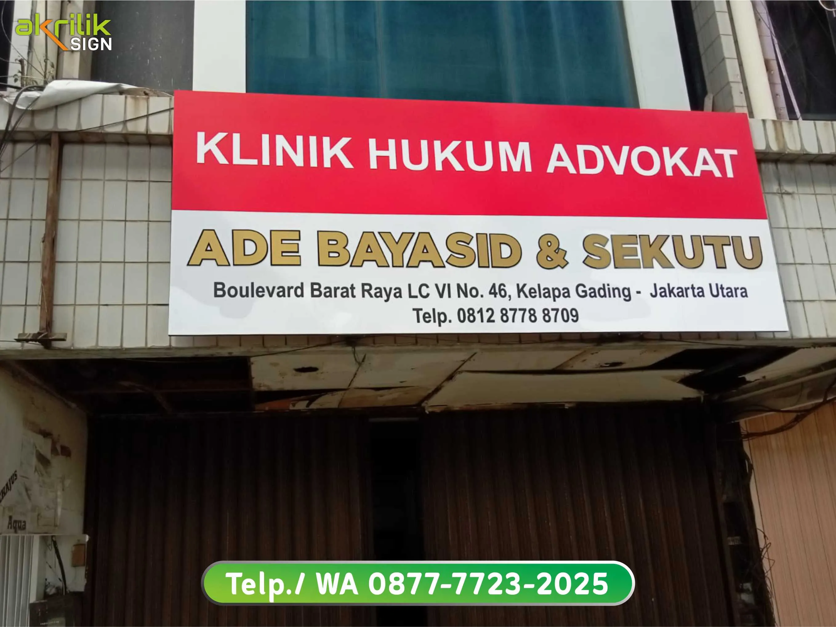 Plang Billboard Kantor Hukum Advokat