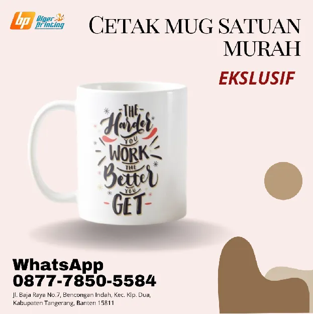 EKSLUSIF, Wa./Call 0877-7850-5584, Cetak satuan murah,di CIPONDOH	TANGERANG