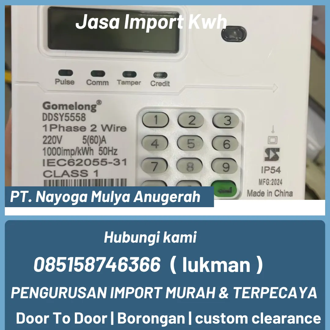 JASA IMPORT KWH METER DARI MALTA DOOR TO DOOR - INDONESIA