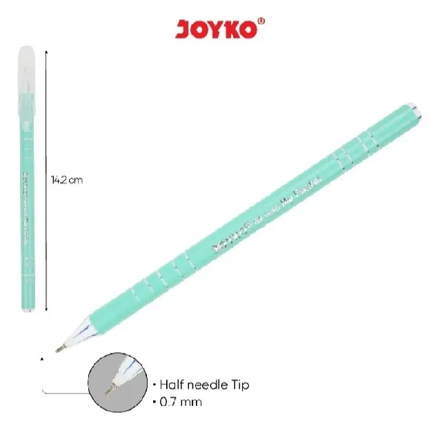 Ball Pen Pulpen Pena Joyko BP-336 My Pastel 0.7 mm 1 Box 12 Pcs