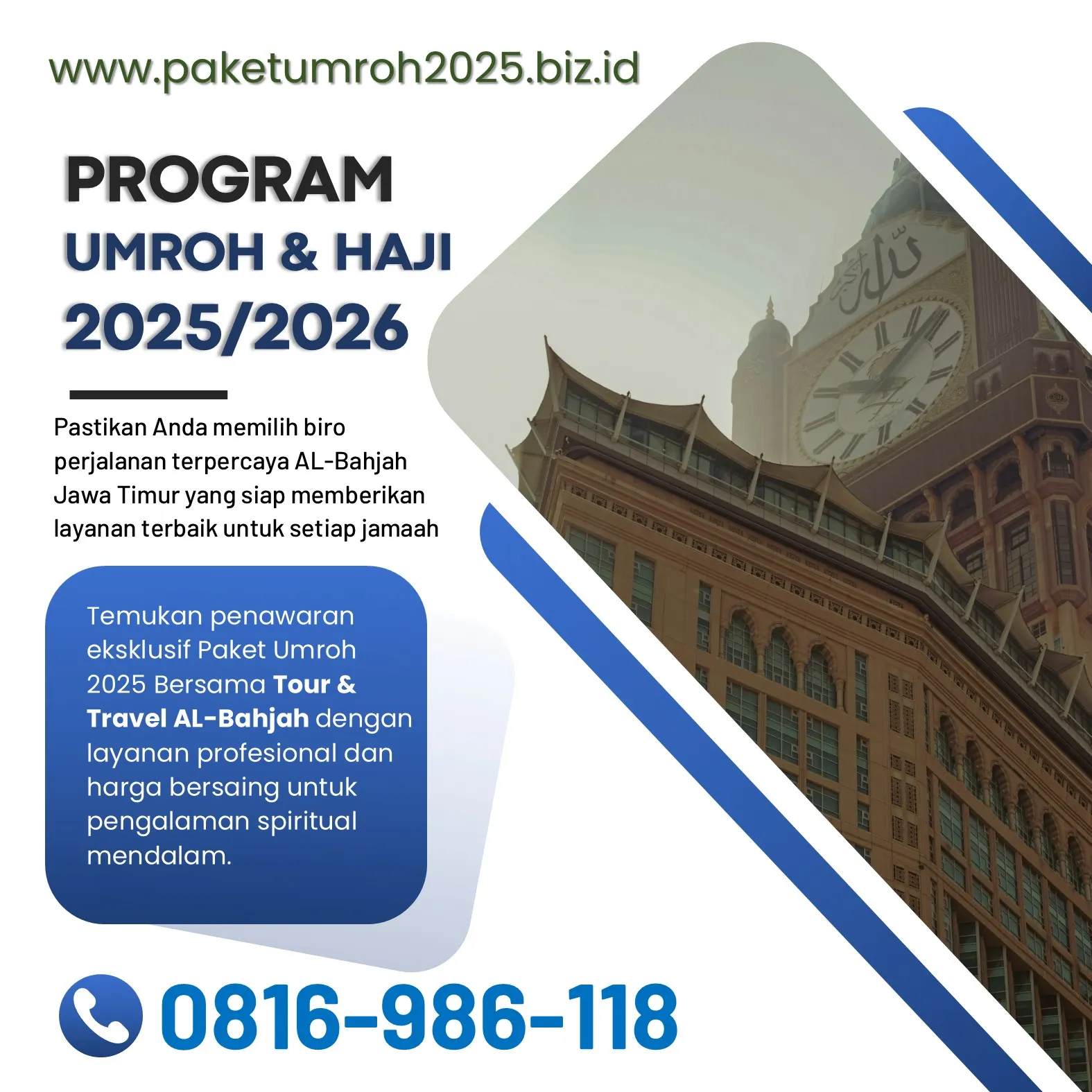 Travel Umroh Akhir Tahun 2025 Kepanjen Malang Bersama AL Bahjah
