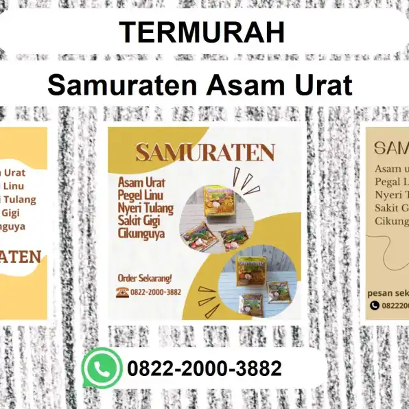 TERMURAH, 0822-2000-3882 DISTRIBUTOR Samuraten Asam Urat Indramayu