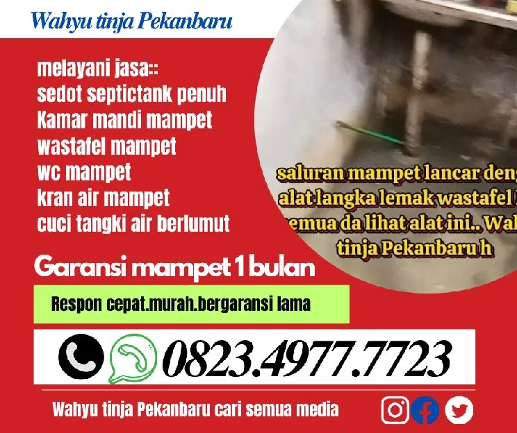 JASA SALURAN WASTAFEL MAMPET PEKANBARU