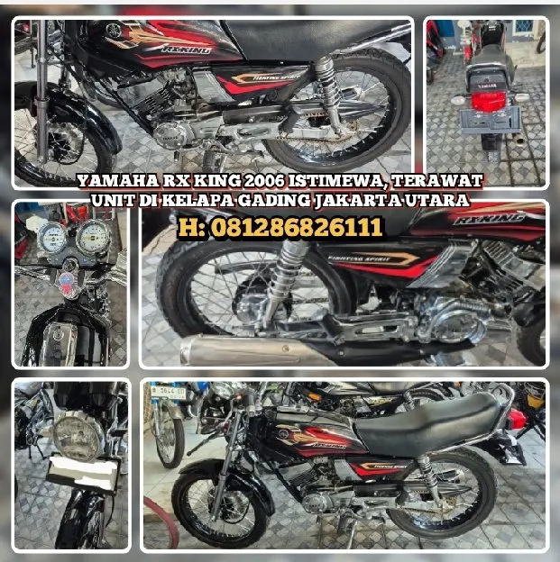 DIJUAL MOTOR YAMAHA RX KING 2006 ISTIMEWA, TERAWAT. UNIT DI KELAPA GADING JAKARTA UTARA