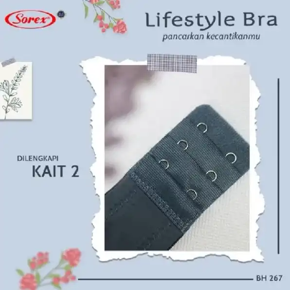 Bra Robot BH Seamless Lifestyle Berkawat Busa Sedang 1/2 Cup A - B Kait 2