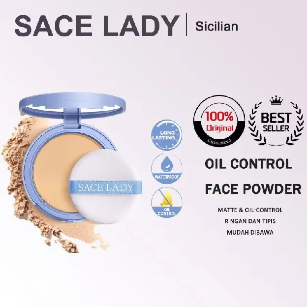 Oil Control Face Pressed Powder Matte Smooth Setting Powder Makeup With Puff