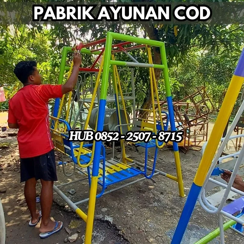 Hub 0852-2507-8715 PRODUKSI !! ayunan besi klasik Dan mainan playground outdoor Kec Mlonggo Jepara Bayar COD Free Ongkir