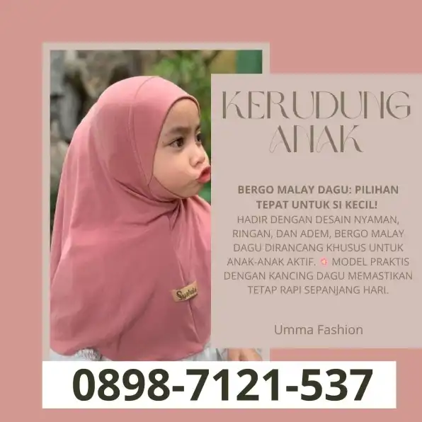 0898-7121-537 Kerudung Anak Tk |Umma Fashion| di Andir Bandung