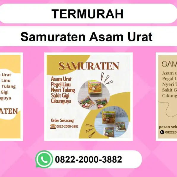 TERMURAH, 0822-2000-3882 DISTRIBUTOR Samuraten Asam urat Gorontalo