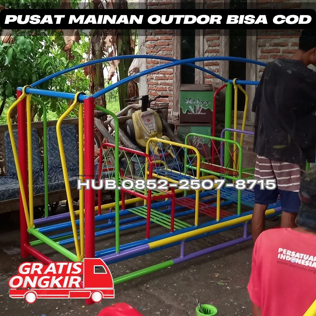 Gambar ayunan besi bulat besar Dan mainan playground Kec Kawedanan Magetan