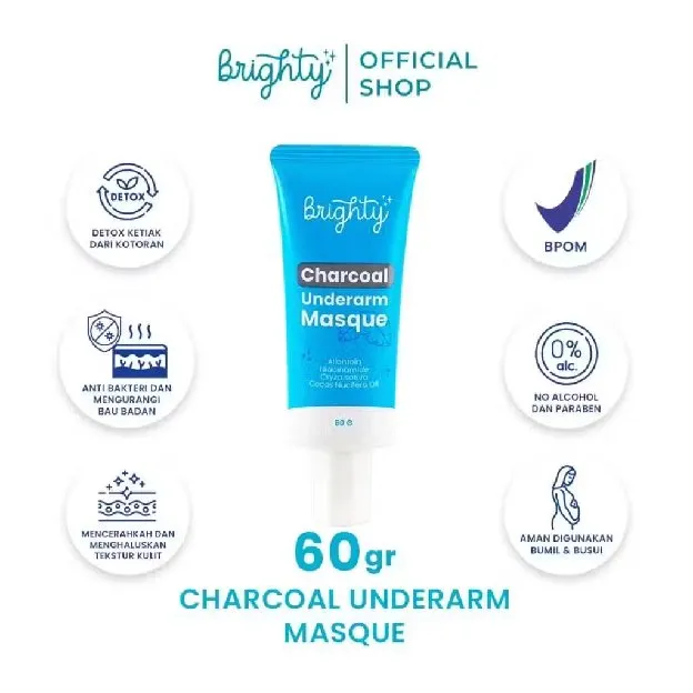 Brighty Charcoal Underarm Masque Masker ketiak Pencerah Pemutih Ketiak Dan selangkangan pencerah Pem