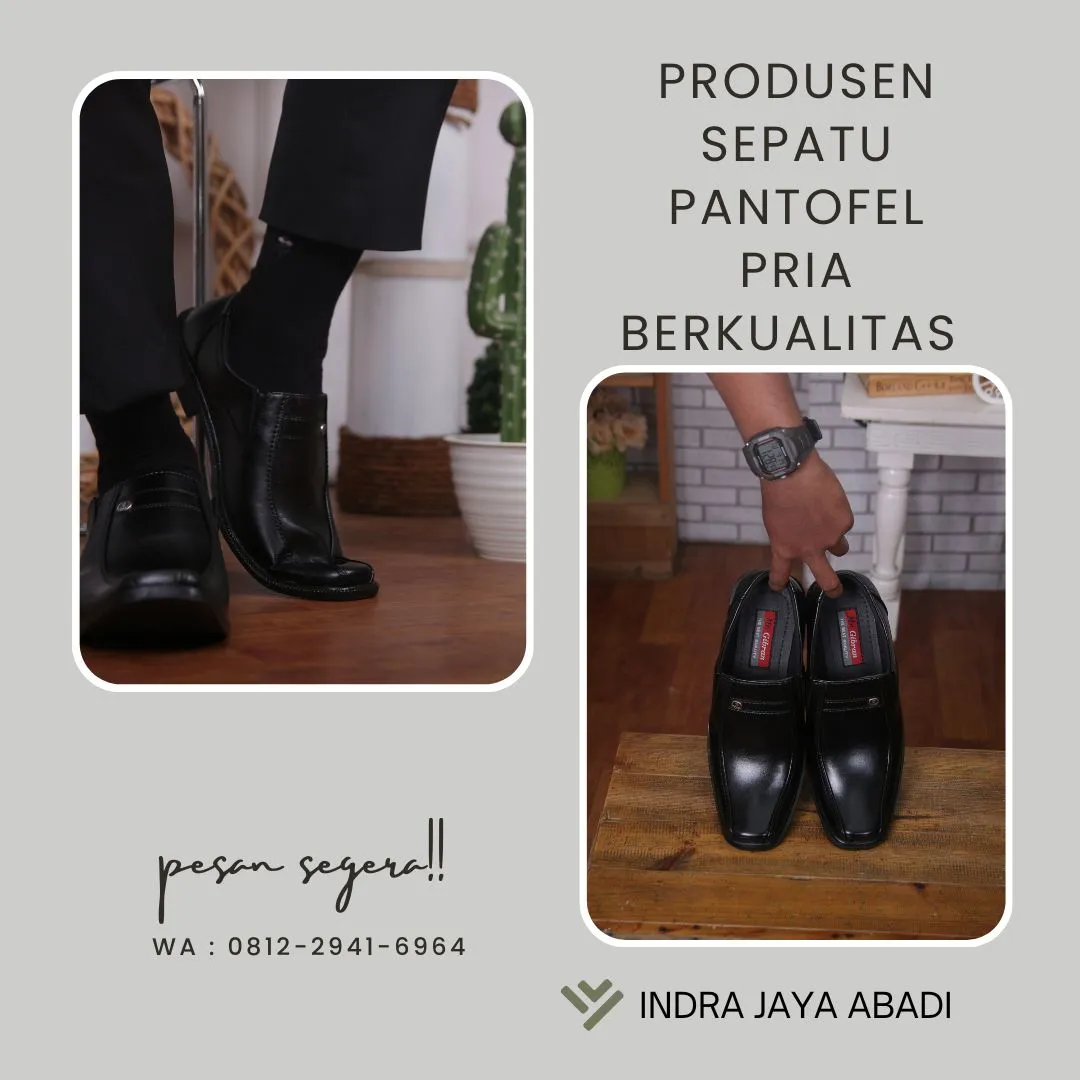 Produksi Sepatu Pantofel Pria Berkualitas Metro, Lampung