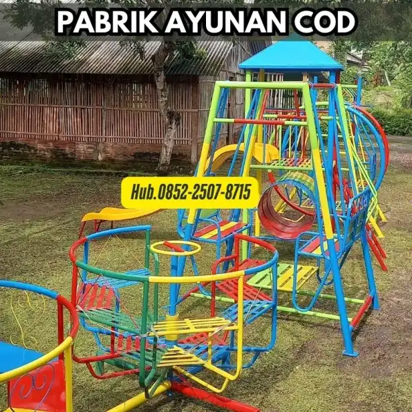 Hub 0852-2507-8715 TERMURAH !! ayunan besi kotak Dan mainan fiberglass Kec Dawuan Subang Bayar COD Free Ongkir