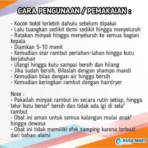 OBAT KUTU RAMBUT AMPUH DAN TELUR KUTU PEMBERSIH KUTU RAMBUT PEMBASMI KUTU RAMBUT PENGHILANG KUTU RAM