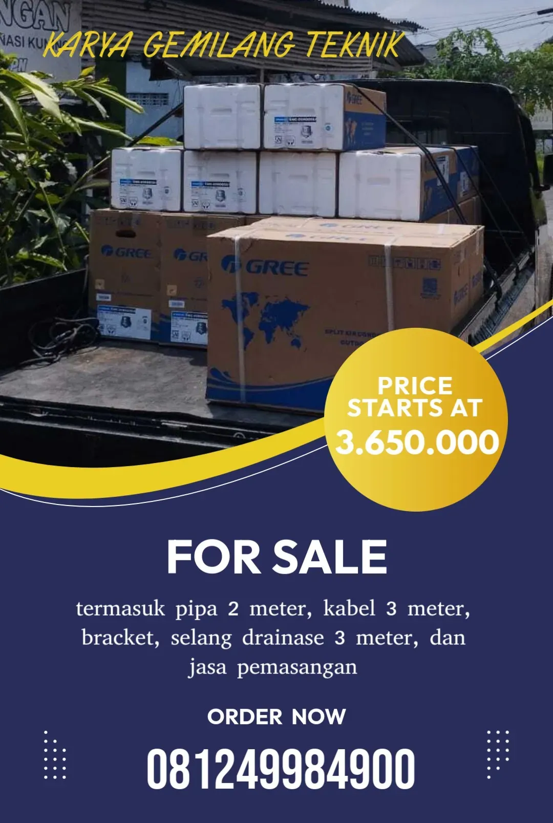 JUAL AC GREE 0,5 PK DI WIROBRAJAN, JOGJA  – HEMAT ENERGI, SEJUK MAKSIMAL!