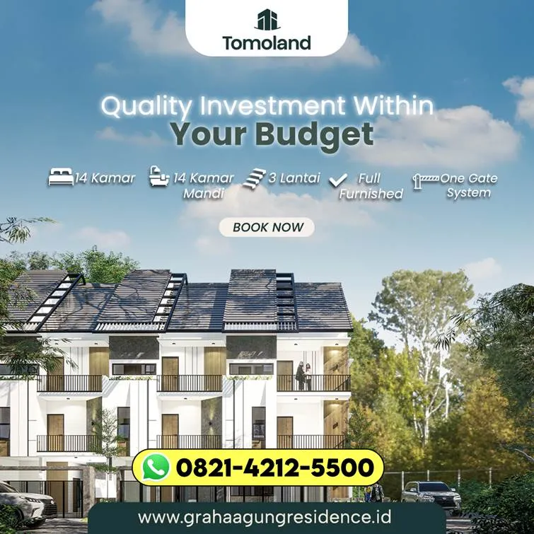 YANG TERMURAH T821-4212-5500 Jual Rumah Kost Malang Tomoland
