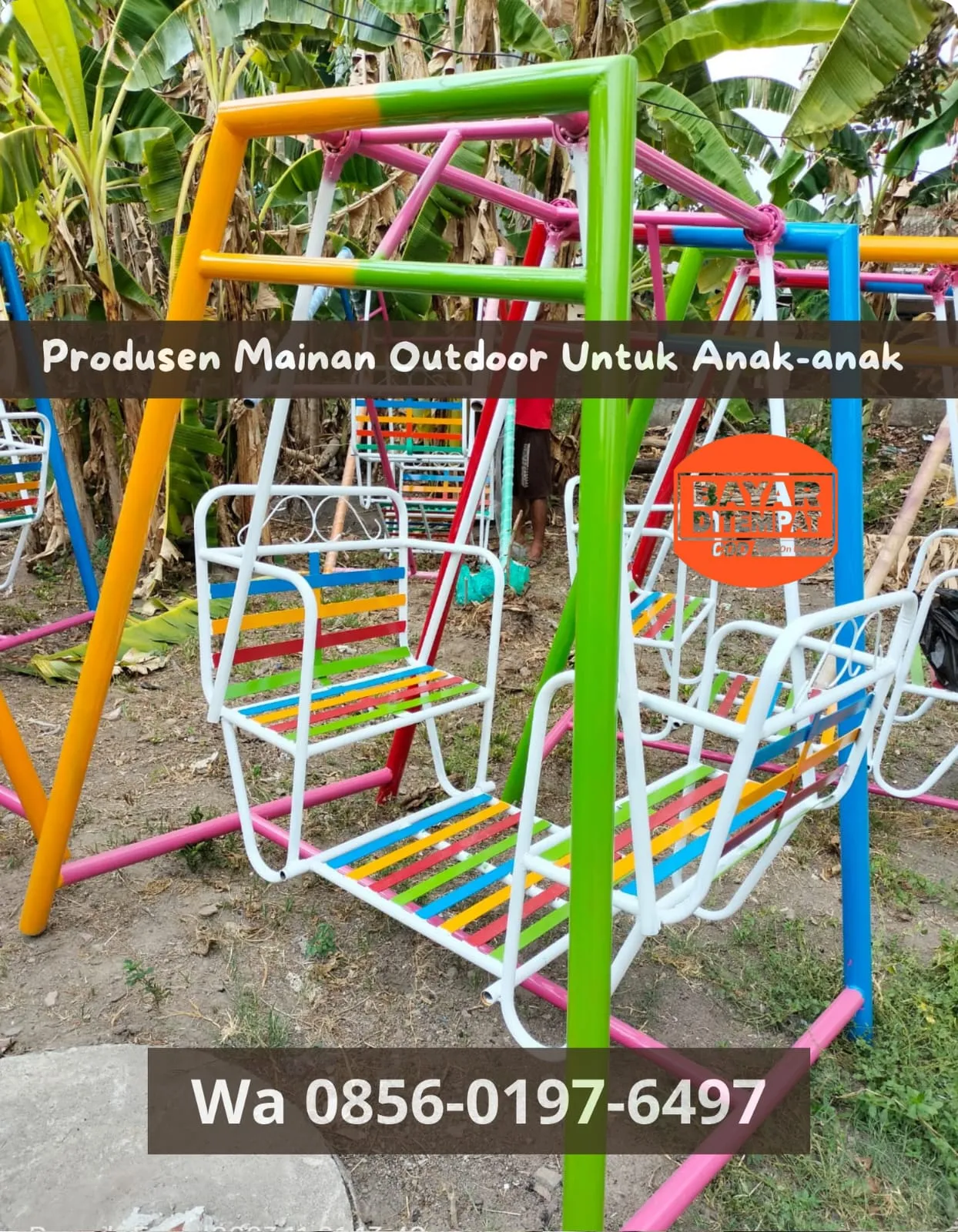 TERLENGKAP Perngrajin Mainan Ayunan Besi Taman dan mainan playground jumbo dan mini di Magelang