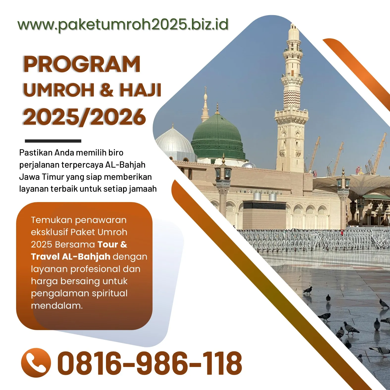Travel Umroh Akhir Tahun 2025 Kromengan Malang Bersama AL Bahjah
