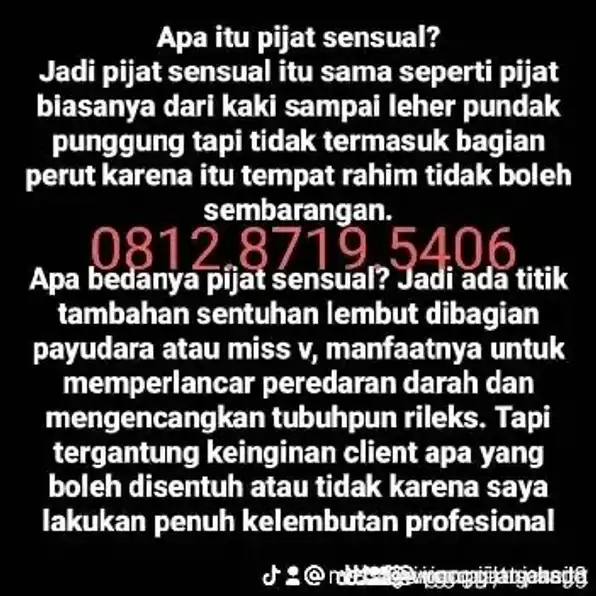 0812.8719.5406 PIJAT PANGGILAN  JAKARTA