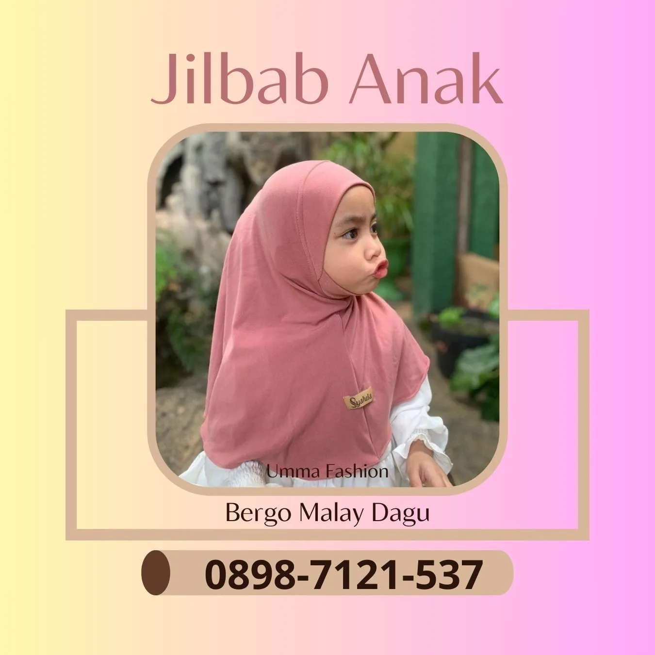Kerudung Anak Bertopi |Umma Fashion| di Babakan Bandung