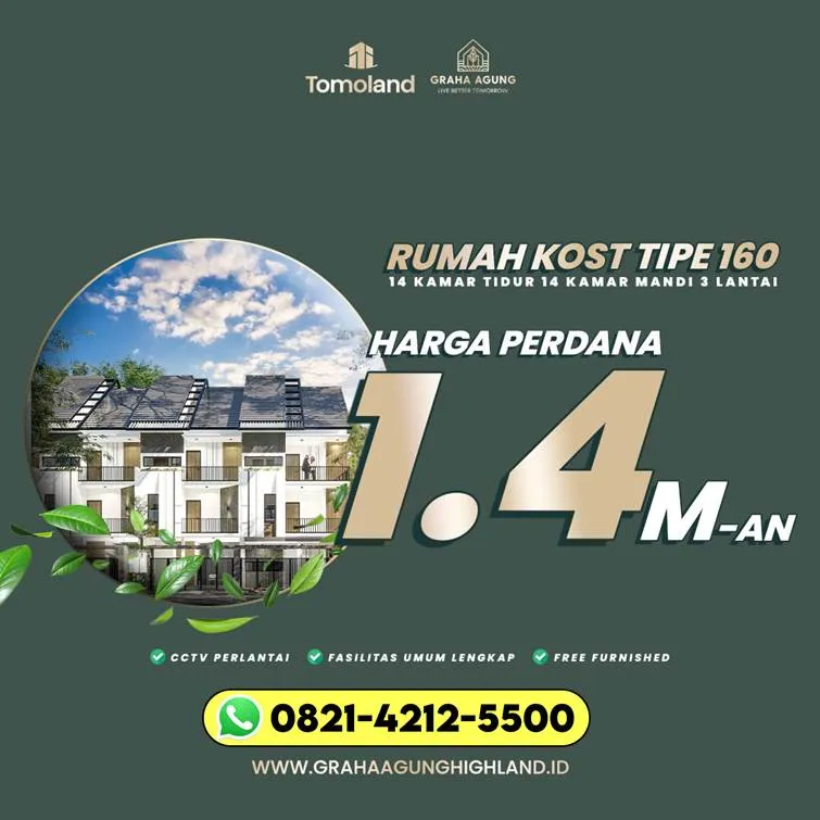 BEBAS x821-4212-5500 Dijual Rumah Kost Syariah Untuk Pegawai Bank Jawa Timur Pamekasan GRAHA AGUNG HIGHLAND