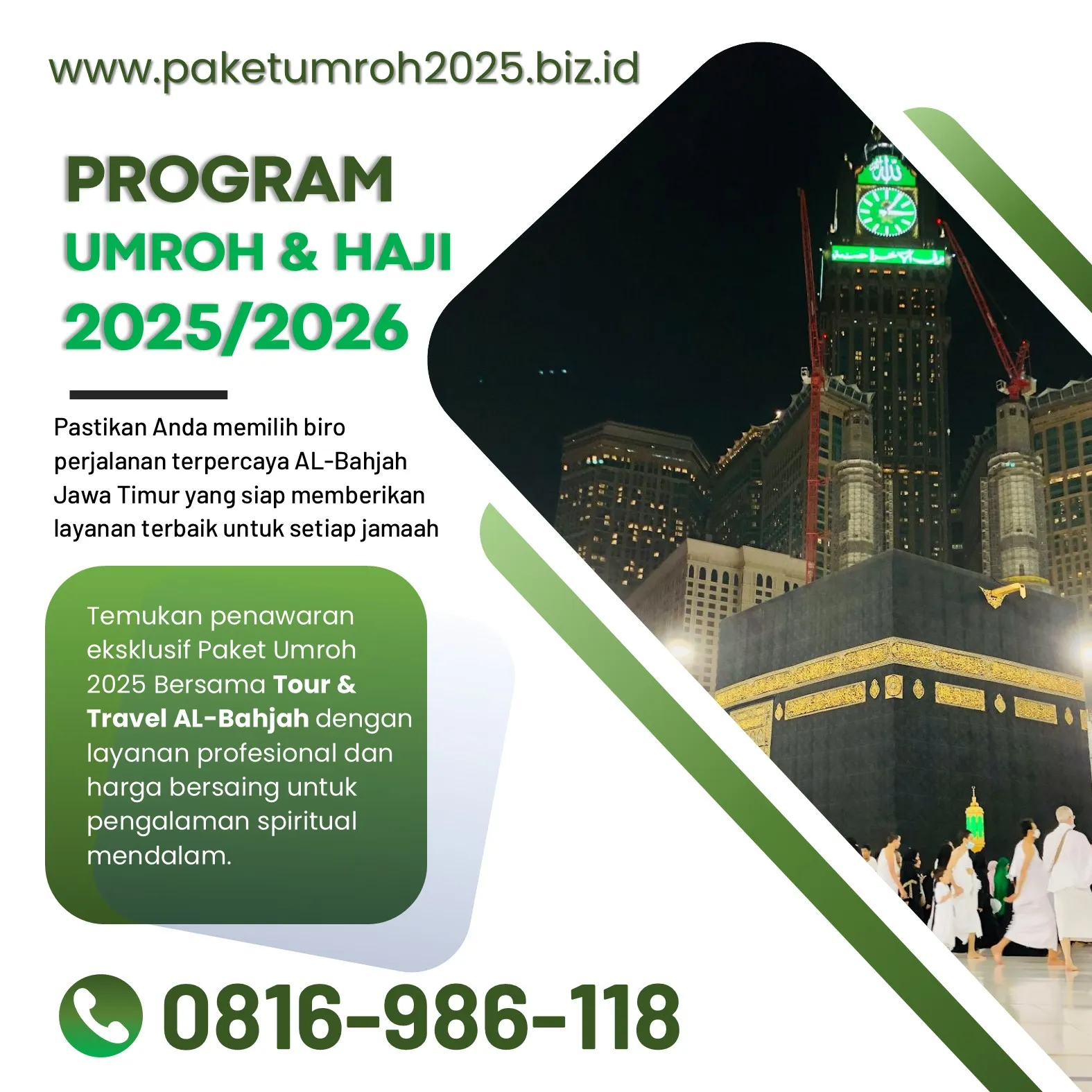 Travel Umroh Akhir Tahun 2025 Kepanjen Malang Bersama AL Bahjah