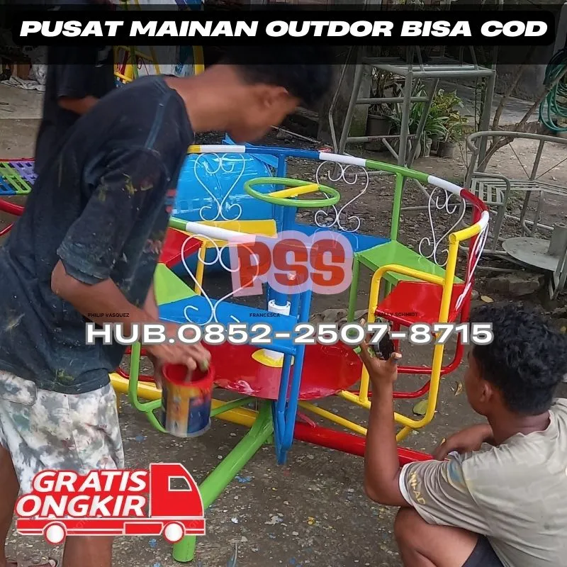 Inspirasi ayunan besi bulat Dan mainan outdoor untuk tk Kec Manggis Karangasem bali