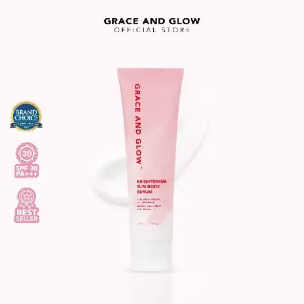 Grace and Glow Brightening Sun Lotion Body Serum SPF 30 PA+++ | Body Sunscreen Sunblock Badan Anti U