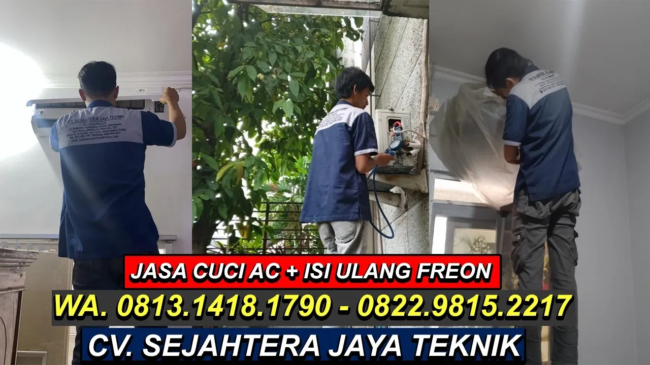 Jasa Service AC Batusari, Promo Cuci AC 45 Ribu, Batuceper, kota Tanggerang Terdekat - CV. Sejahtera Jaya Teknik