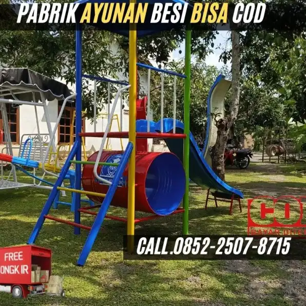 Hub 0852-2507-8715 PRODUKSI !! ayunan besi klasik Dan mainan playground outdoor Kec Samarang Garut  Bayar COD Free Ongkir