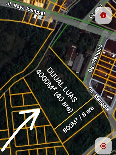 Dijual 40 are, Jl. Raya Kampial Dharmawangsa Kutuh Kuta Selatan