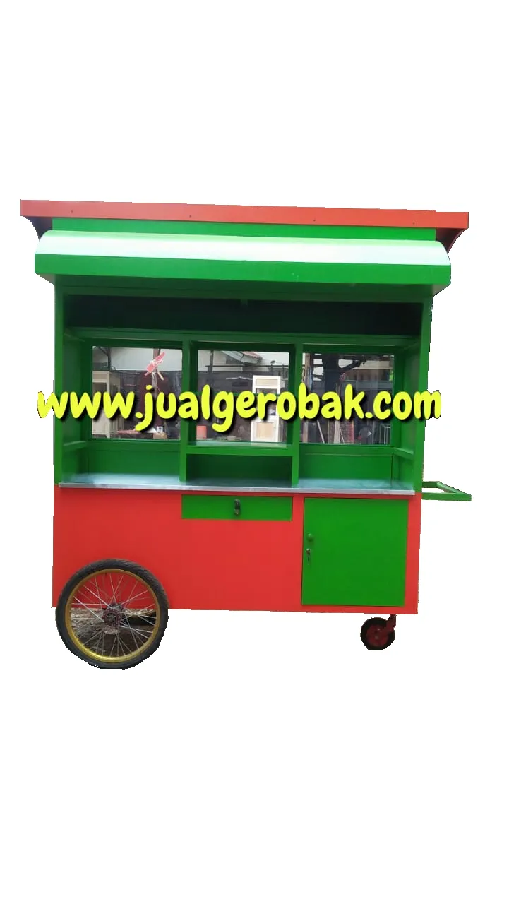 PRODUSEN JUAL GEROBAK KAYU MURAH (MODEL GEROBAK BNI)