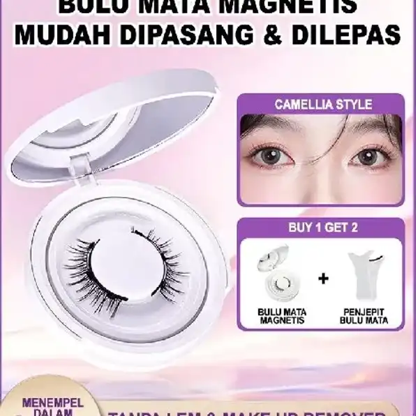 Magnetic Eyelash Bulumata Magnet Tanpa Lem Series Bulu Mata Eyelash Extention Korea Natural Fake Las