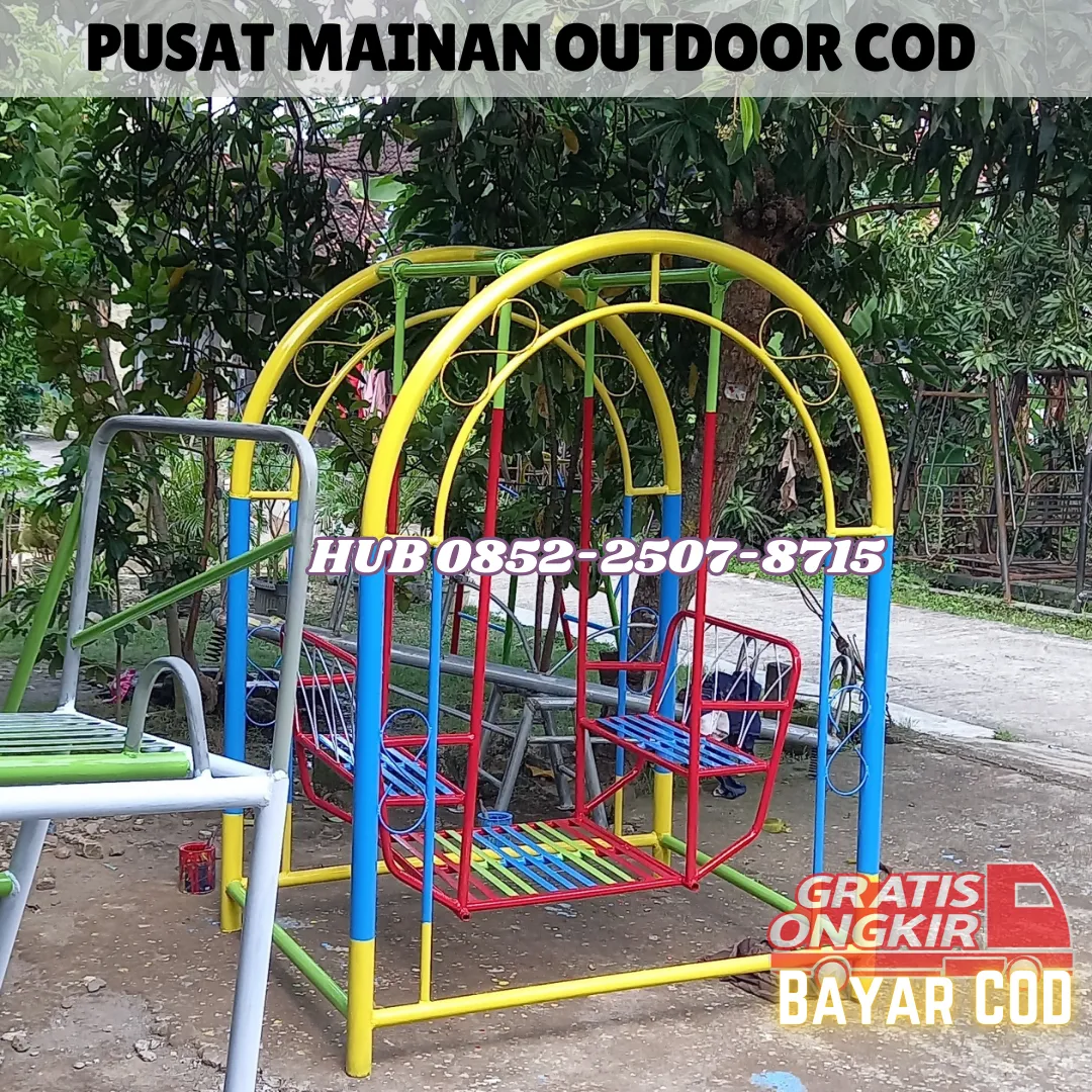 Gambar ayunan besi minimalis Untuk taman rumah mewah Kec Barat Magetan