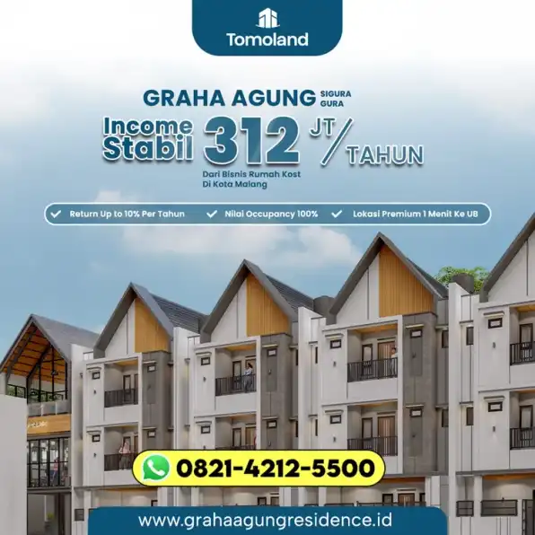 LENGKAP 0821-4212-5500 Harga Rumah Kost Mahasiswa Untuk Investasi Jawa Timur Madiun GRAHA AGUNG HIGHLAND