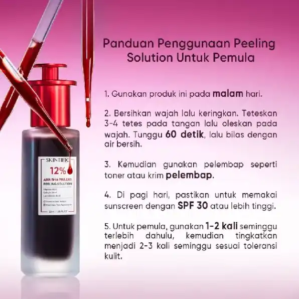 SKINTIFIC -  Acid Peeling Solution Serum 30ml | Eksfoliasi Wajah  Exfoliasi Exfoliating Serum Essenc