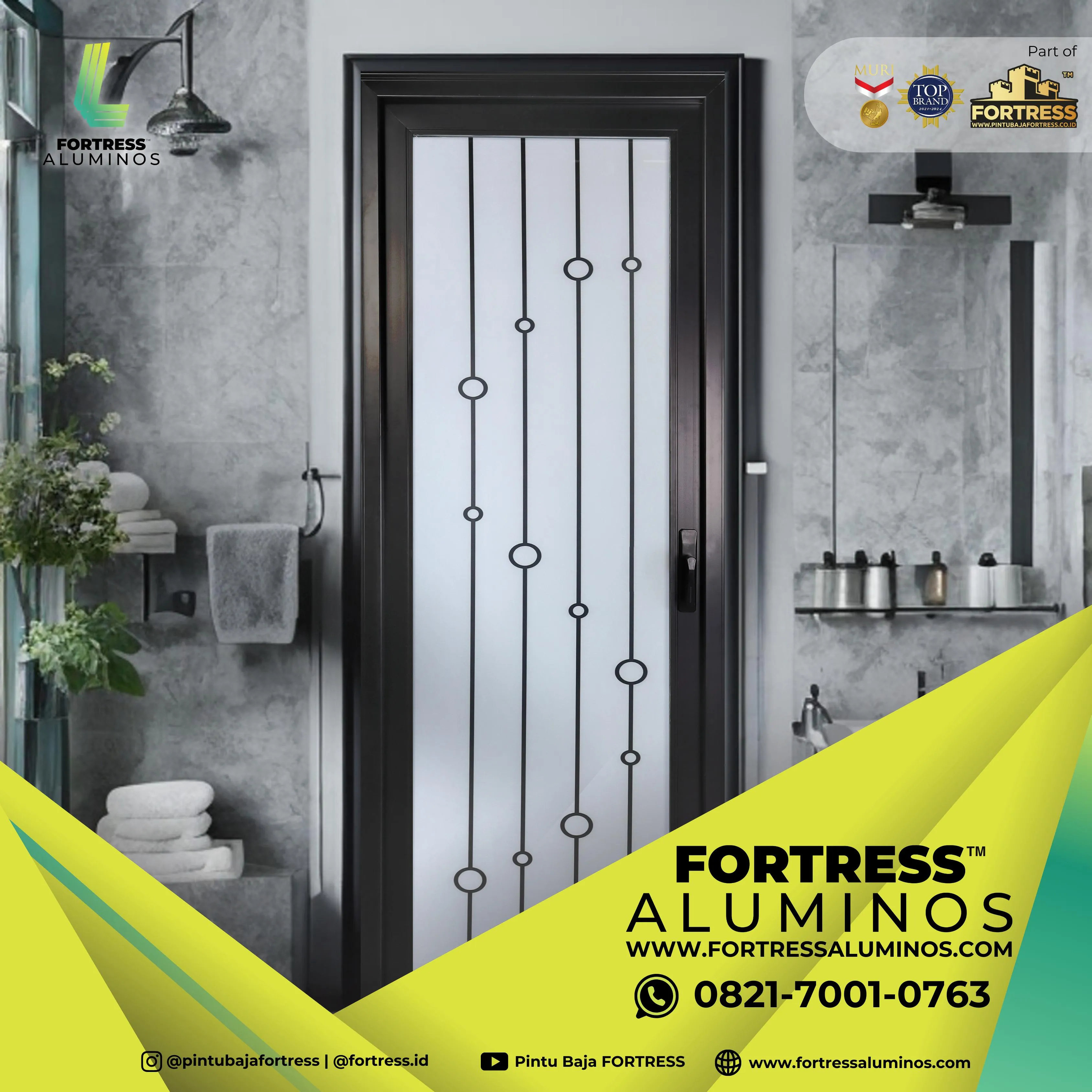 (ALUMINOS) Harga Pintu Aluminium 1 Pintu Di Palu